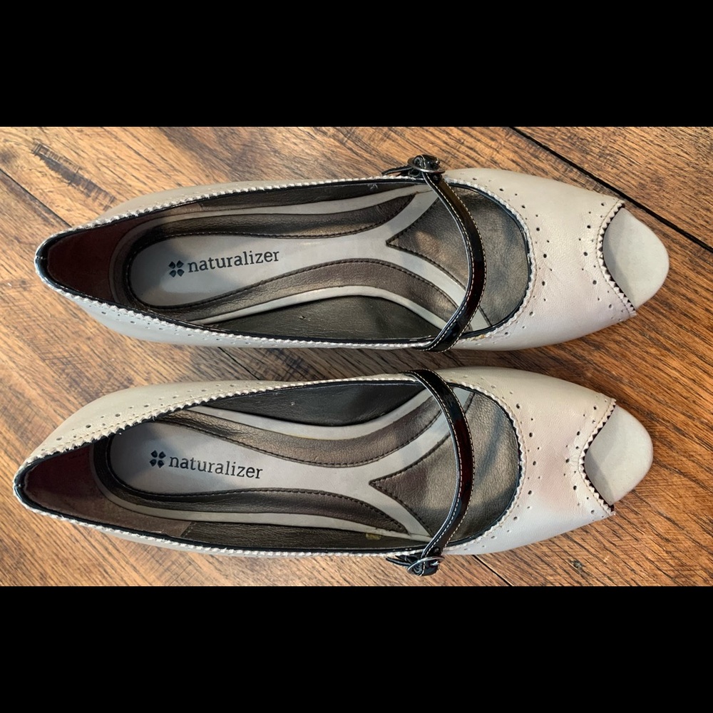 Grey and Black heels size 7.5